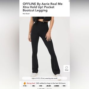 OFFLINE By Aerie Real Me Xtra Hold Up! Pocket Bootcut Legging